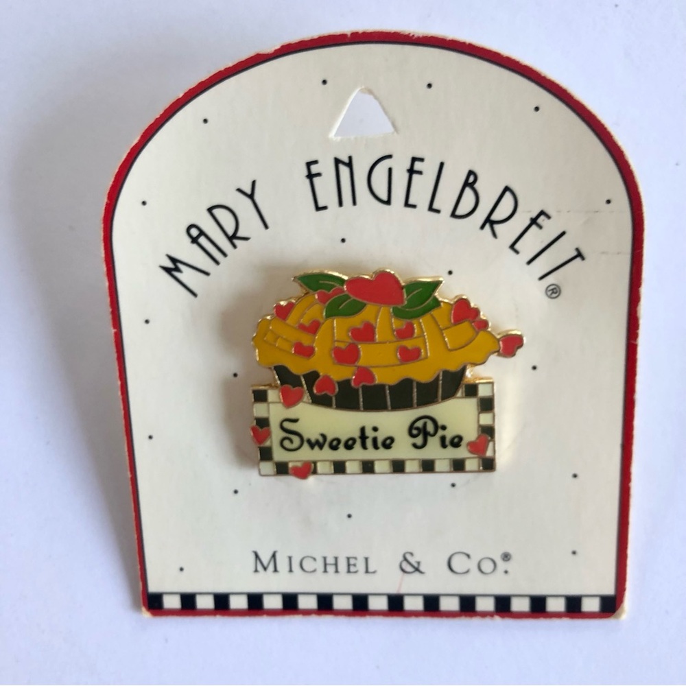 Mary Engelbreit Sweetie Pie Enamel pin brooch vintage